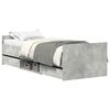 vidaXL Giroletto con Testiera e Pediera Grigio Cemento 75x190 cm