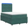 vidaXL Letto Box Spring LED con Materasso Verde Scuro 120 x 190 cm