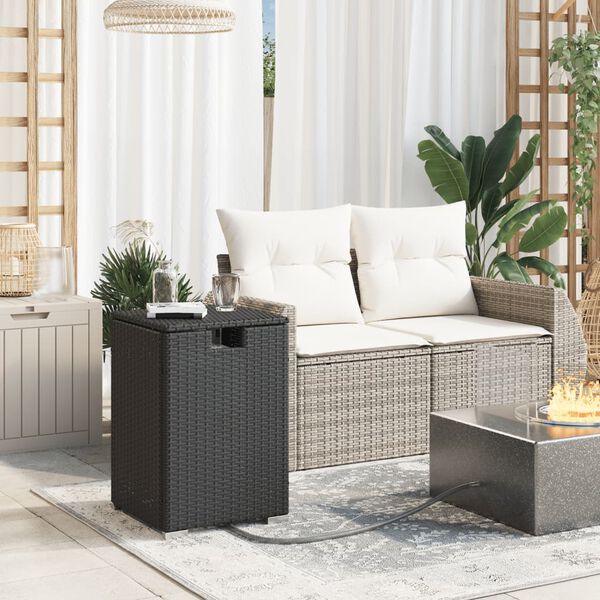 vidaXL Tavolo Copri Serbatoio Propano Nero 40x40x60 cm in Polyrattan