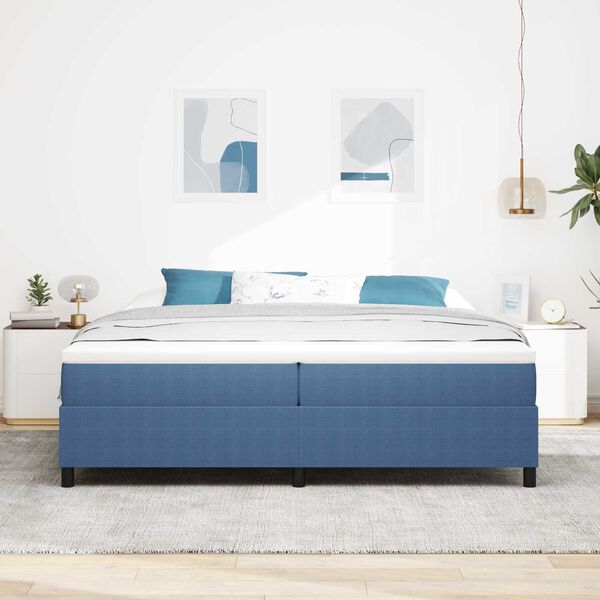 vidaXL Struttura letto piattaforma Blu 200 x 200 cm Tessuto in Cords