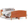 vidaXL Giroletto senza Materasso Marrone Cera 120x200 cm Legno di Pino