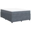 vidaXL Giroletto a Molle con Materasso Grigio Scuro 160x200 cm Velluto