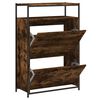 vidaXL Scarpiera Rovere Fumo 75x34x112 cm in Legno Multistrato