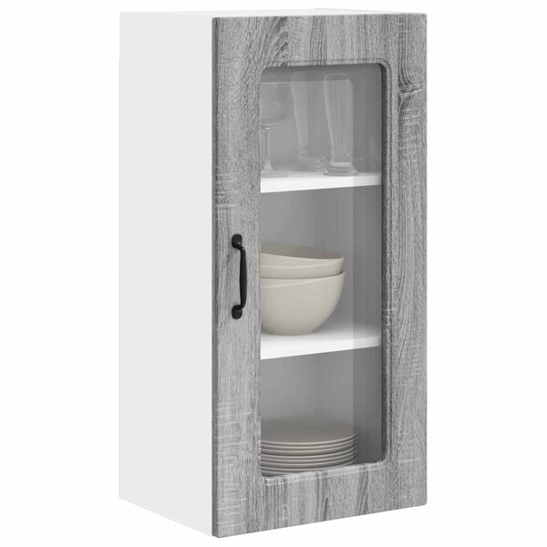 vidaXL Mobile da cucina Kalmar 2 pcs Grigio Sonoma 40 x 31 x 80 cm