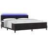 vidaXL Letto a Sorgente LED con materasso Nero 200 x 200 cm Velluto