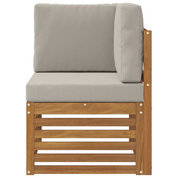 vidaXL Divano Angolare da Esterno Legno di Acacia Massello Naturale