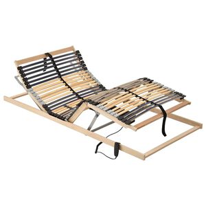 vidaXL Base a doghe Marrone 80 x 190 cm Legno massello di faggio