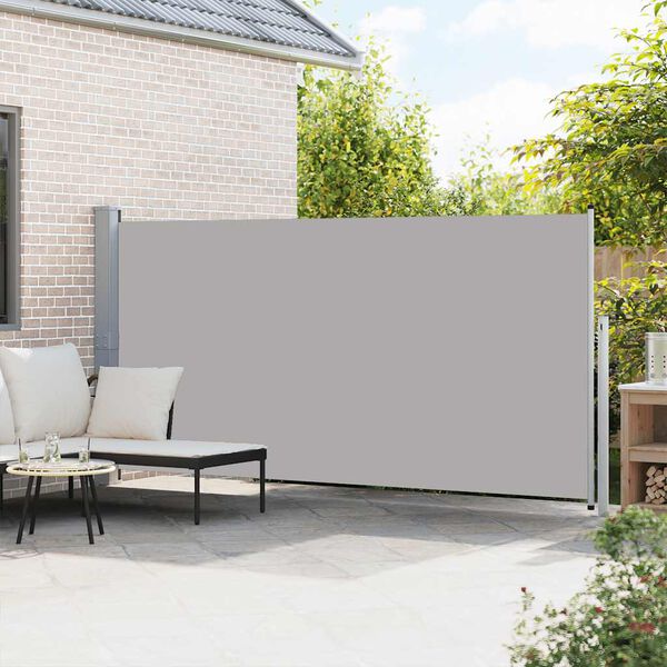 vidaXL Tenda da Sole Laterale Retrattile 160 x 500 cm Grigia