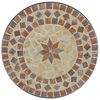 vidaXL Set da Bistrot con Mosaico Terracotta e Bianco Ferro e Ceramica
