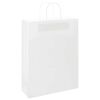 vidaXL Sacchetti di Carta 50 pz con Manici Bianchi 32x12x42 cm