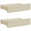 vidaXL Cassetti da Letto 2pz Crema in Legno Multistrato e Similpelle