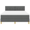 vidaXL Letto box spring con materasso Grigio scuro 160 x 200 cm