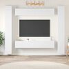 vidaXL Set Mobili Porta TV 6 pz Bianco in Legno Multistrato