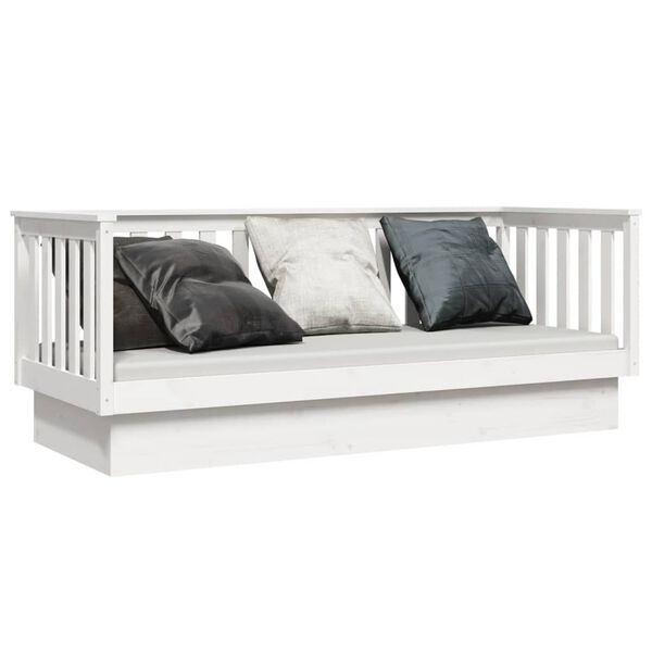 vidaXL Dormeuse senza Materasso Bianco 75x190 cm in Legno di Pino