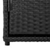 vidaXL Armadietto Portaoggetti Giardino Nero 110x55x60,5cm Polyrattan