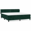 vidaXL Giroletto a Molle con Materasso Verde Scuro 180x200 cm Velluto