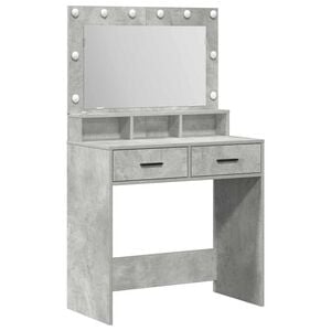 vidaXL Tavolo da Trucco Grigio cemento 79 x 41 x 135 cm