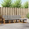 vidaXL Set di divani da esterno 5 pcs Grigio Naturale e Chiaro