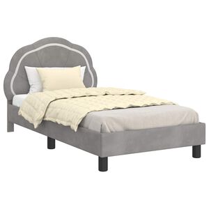 vidaXL Struttura letto bambini con testata Grigio chiaro 80 x 160 cm