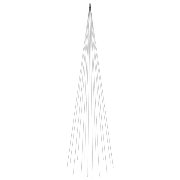 vidaXL Albero di Natale Pennone Bianco Caldo 1134 LED 800 cm