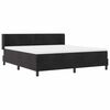 vidaXL Letto a molle con materasso Nero 200 x 180 cm Poliestere