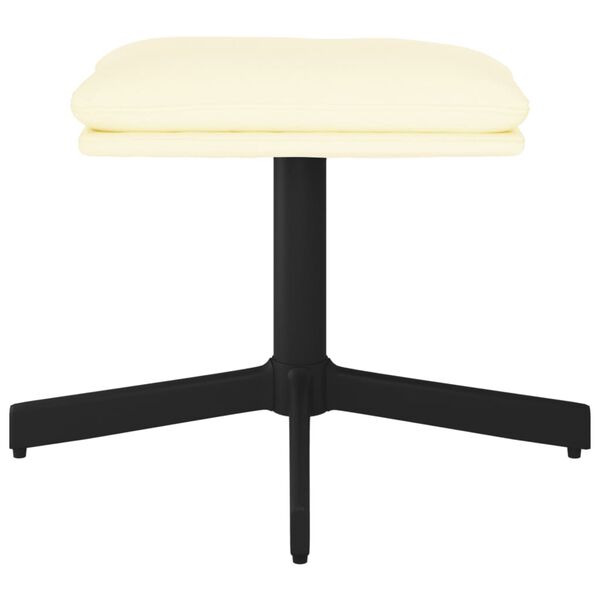 vidaXL Poggiapiedi Crema 60x60x36 cm in Similpelle