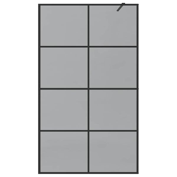 vidaXL Parete Doccia Walk-in Nero 115 x 195 cm vetro temperato