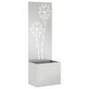 vidaXL Schermo per privacy in giardino Floreale Argento 50 x 150 cm