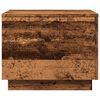 vidaXL Tavolino da Salotto con Luci LED Legno Antico 50x50x40 cm