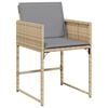 vidaXL Set Pranzo da Giardino 11 pz con Cuscini Beige Misto Polyrattan