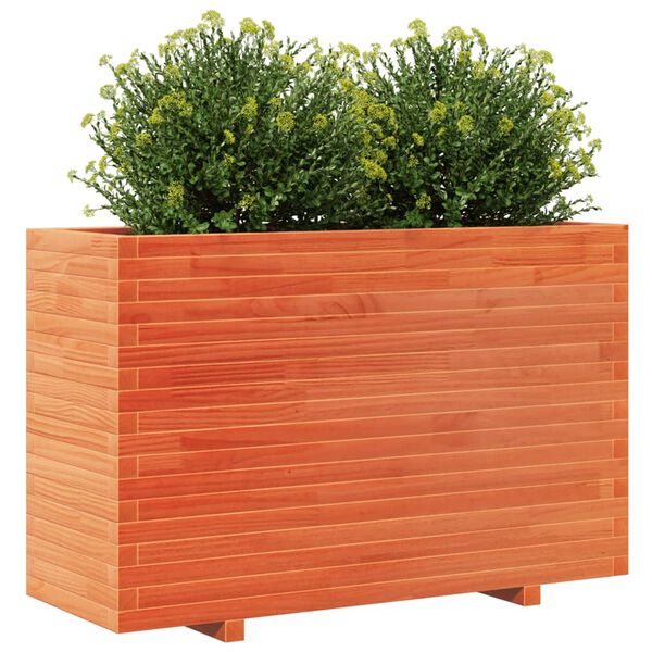 vidaXL Fioriera Giardino Marrone Cera 110x40x72,5 Legno Massello Pino