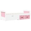 vidaXL Dormeuse 5 Cassetti senza Materasso Bianco&Rosa 90x200 cm IRUN