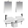 vidaXL Set di Armadi da Bagno 5 pcs Bianco 50 x 14,5 x 70 cm