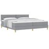 vidaXL Letto a molle con cuscino Grigio chiaro 200 x 200 cm Tessuto