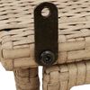 vidaXL Tavolino da Giardino Pieghevole Beige 90x51x75 cm in Polyrattan