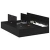 vidaXL Struttura letto con contenitore Rovere Nero 135 x 190 cm