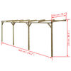vidaXL Pergola Addossata B-Stock 2x6x2,2 m Pino Massello Impregnato