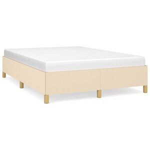 vidaXL Giroletto senza Materasso Crema 140x200 cm in Tessuto