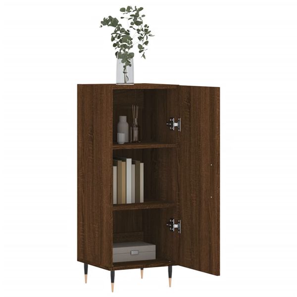 vidaXL Credenza Rovere Marrone 34,5x34x90 cm in Legno Multistrato