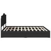 vidaXL Letto con Contenitore Nero 200 x 200 cm Legno multistrato