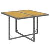 vidaXL Set Pranzo da Giardino 9 pz con Cuscini in Polyrattan Grigio
