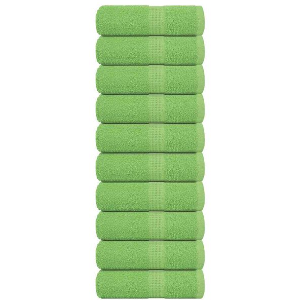 vidaXL Asciugamani per ospiti FROGN 10 pz Verde mela 30x50 cm 360 g/m&sup2;