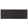 vidaXL Cuscino per Pallet e Pavimento in Cotone 120x40x7 cm Nero