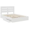 vidaXL Letto con Contenitore Bianco 160 x 200 cm Legno multistrato