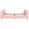 vidaXL Struttura letto bambini con testata Rosa 90 x 200 cm