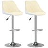 vidaXL Sgabelli da Bar 2 pz Crema e Bianchi in Similpelle