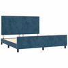 vidaXL Giroletto senza Materasso Blu Scuro 160x200 cm in Velluto