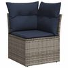 vidaXL Set Divani da Giardino 11 pz con Cuscini in Polyrattan Grigio