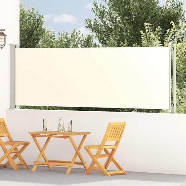 vidaXL Tenda Laterale Retrattile per Patio 117x600 cm Crema
