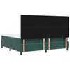 vidaXL Letto a Sorgente LED Verde Scuro 200 x 200 cm Tessuto